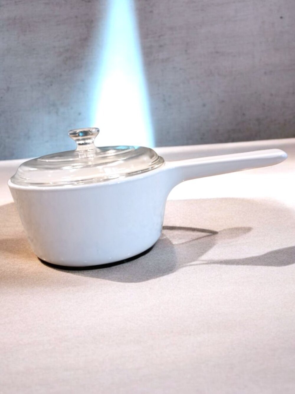 Vintage Corning Ware Range Topper N-1-B 1 Qt Sauce Pan With Lid Frost White